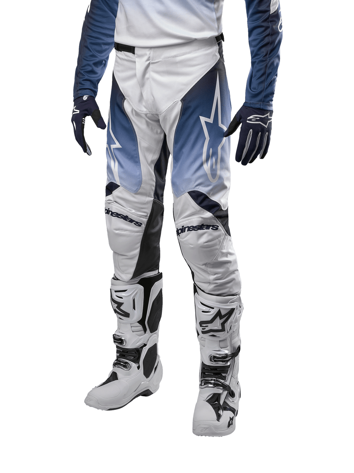 Alpinestars 2024 Racer Hoen Broek – Wit donker navy licht blauw - MxProStoreParts