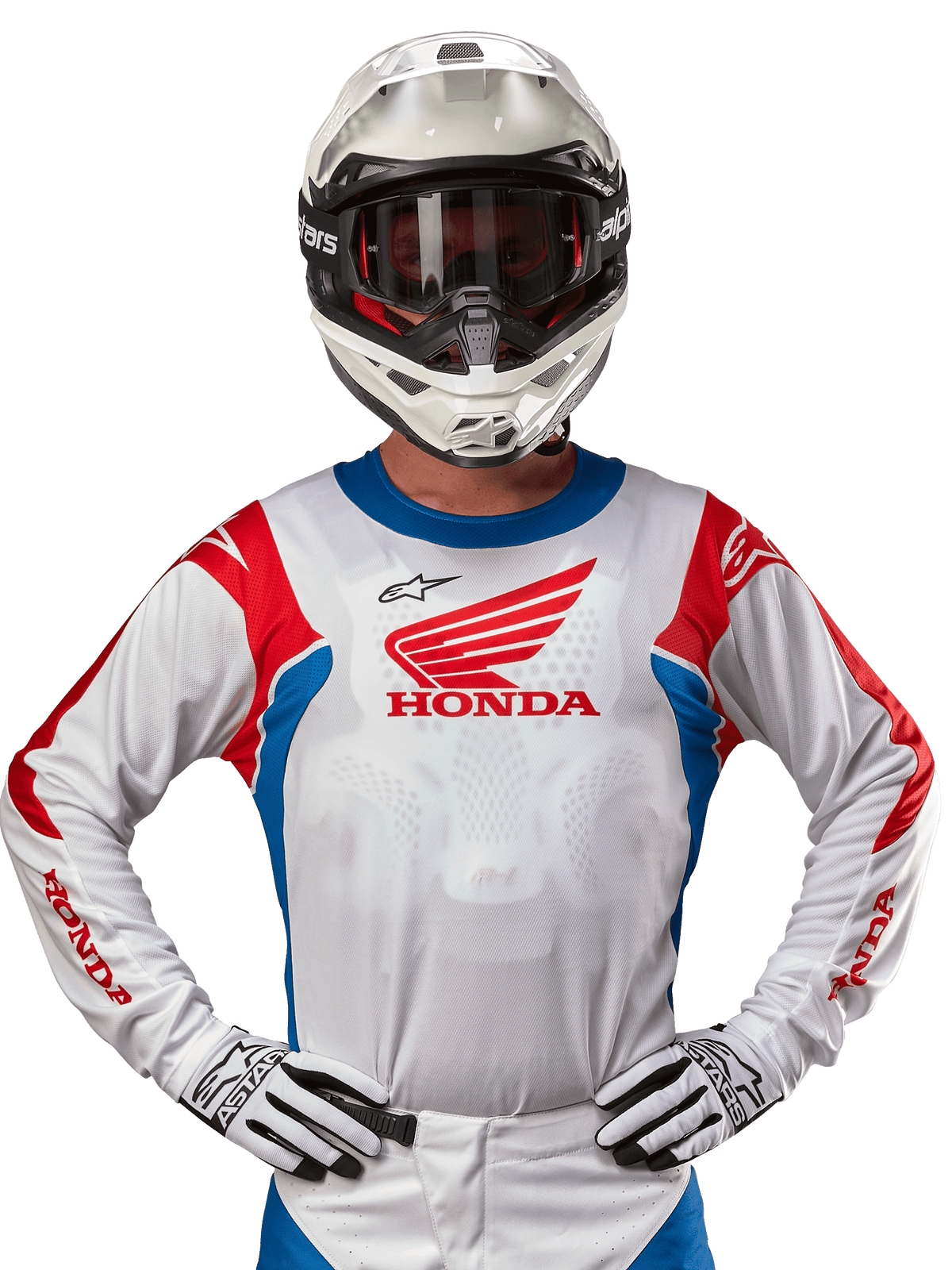 Alpinestars Honda Racer Iconic Jersey – Wit helderblauw helderrood
