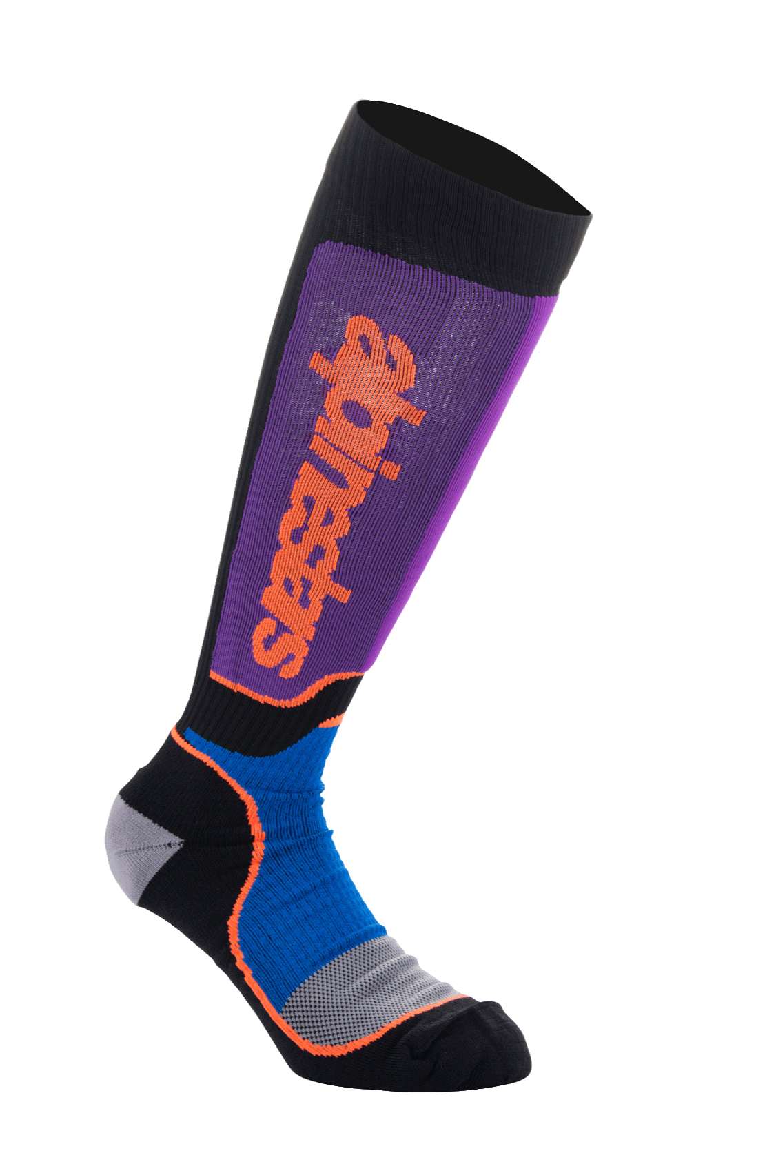 Alpinestars MX Plus Sokken – Zwart koningsblauw purper