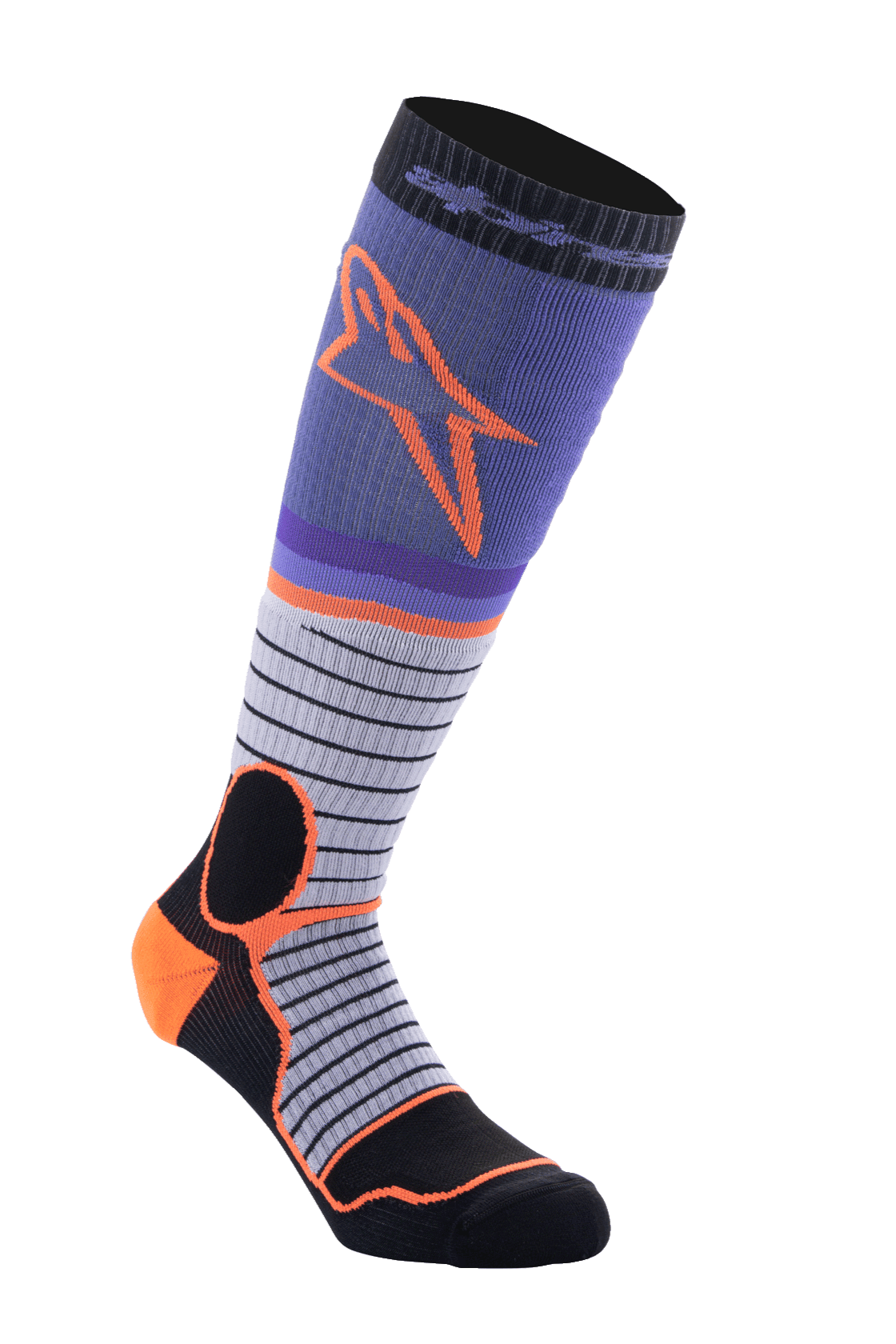 Alpinestars MX Pro Calcetines V2 – Negro, gris y morado - MxProStoreParts