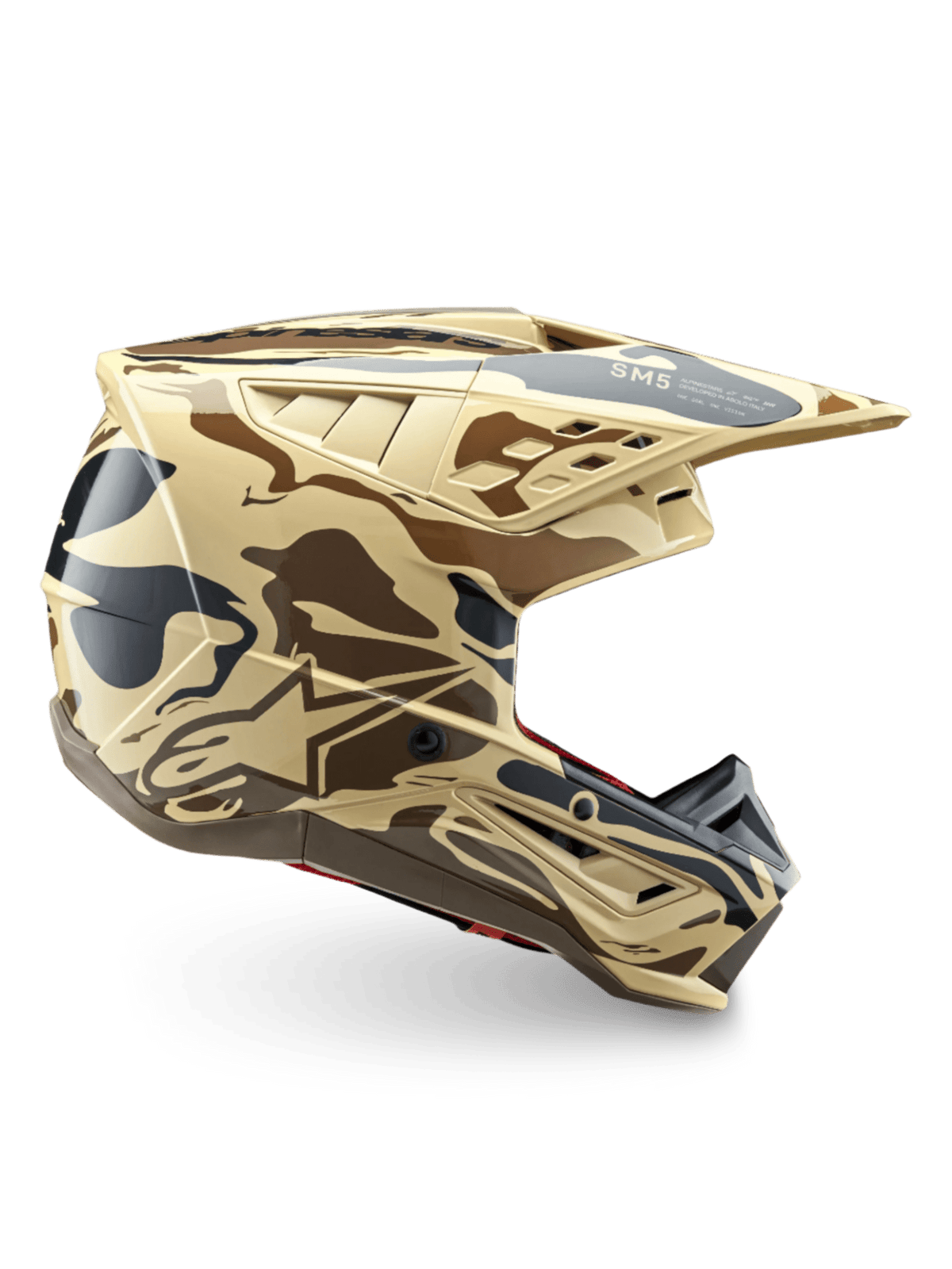 Alpinestars S-M5 Casque Mineral ECE 22.06 – Marron foncé kangourou mat - MxProStoreParts