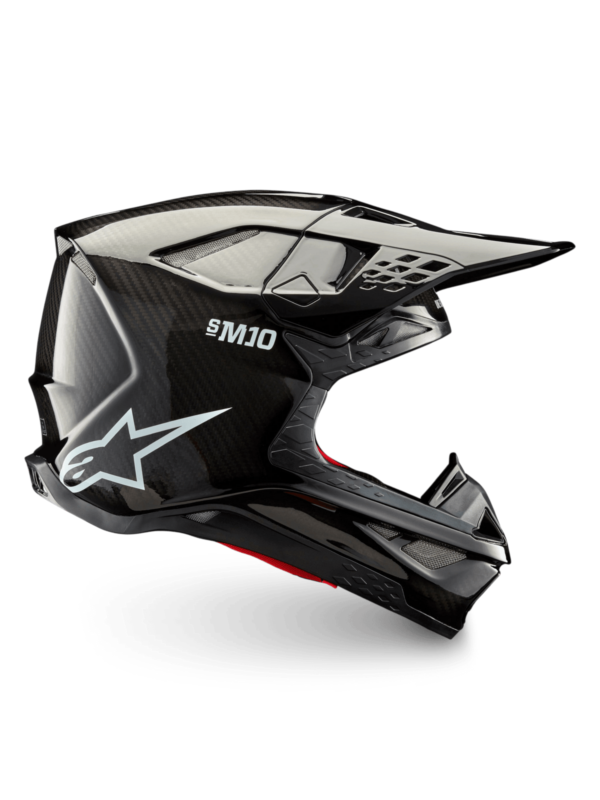 Alpinestars Supertech M10 Solide Casque ECE 22.06 – Carbone brillant noir - MxProStoreParts