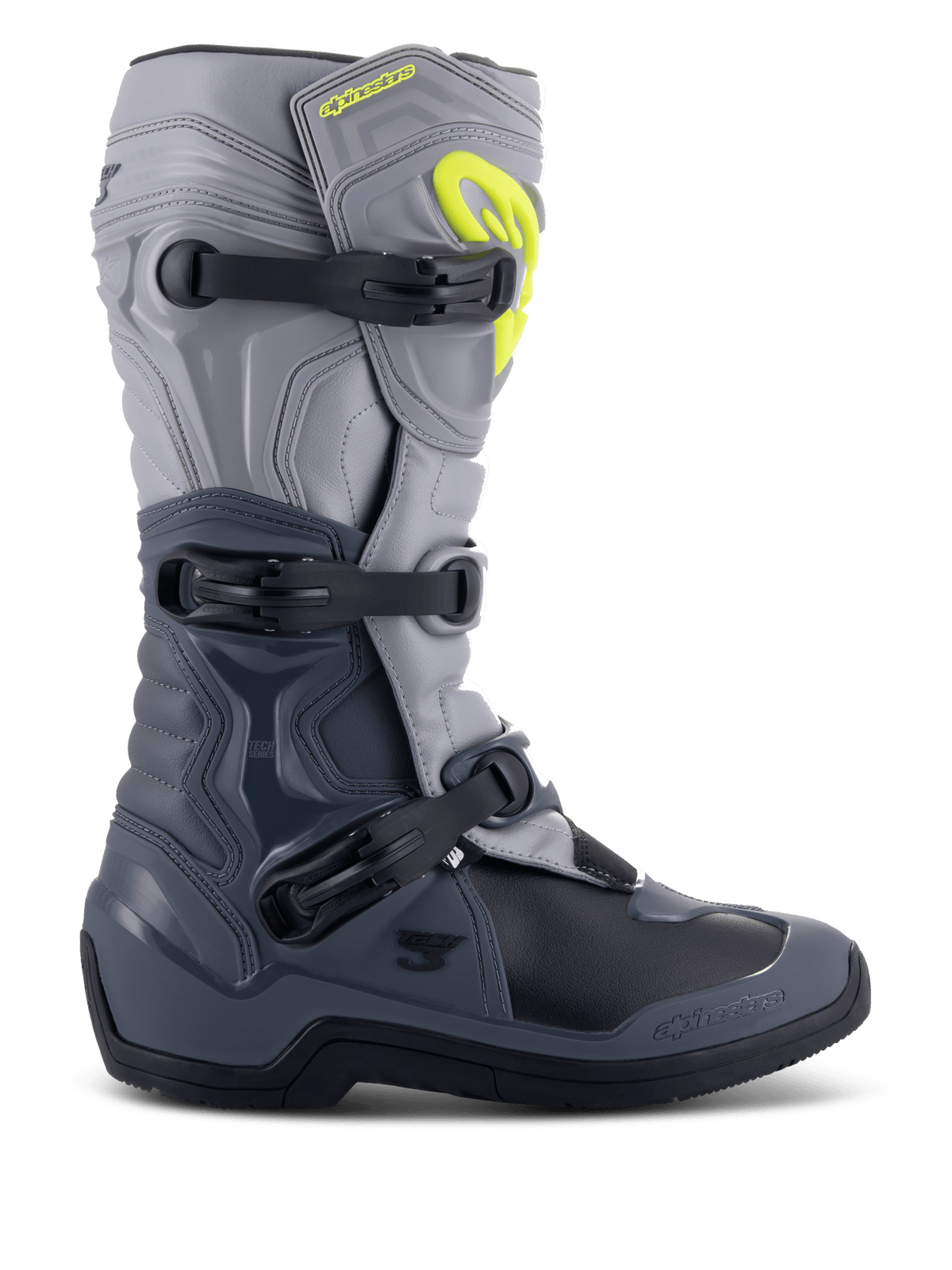 Alpinestars Tech 3 Bottes – Gris foncé gris clair noir - MxProStoreParts