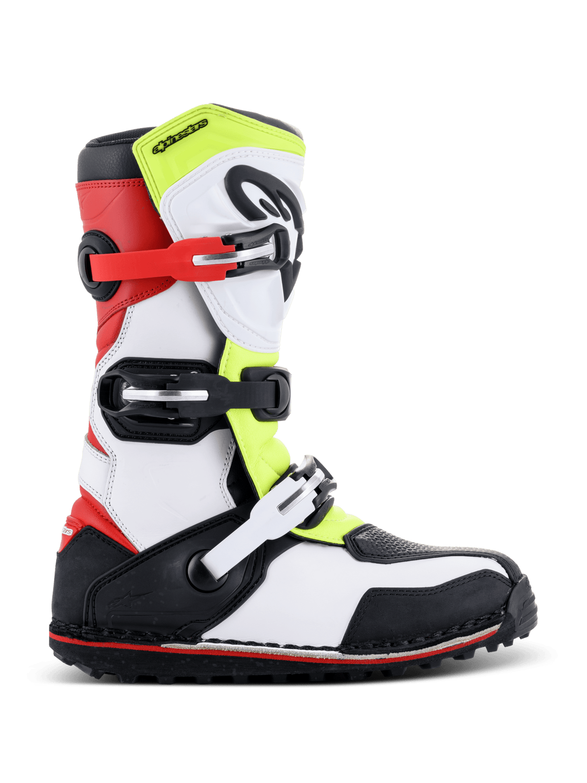 Alpinestars Tech-T Laarzen – Wit rood geel fluo zwart