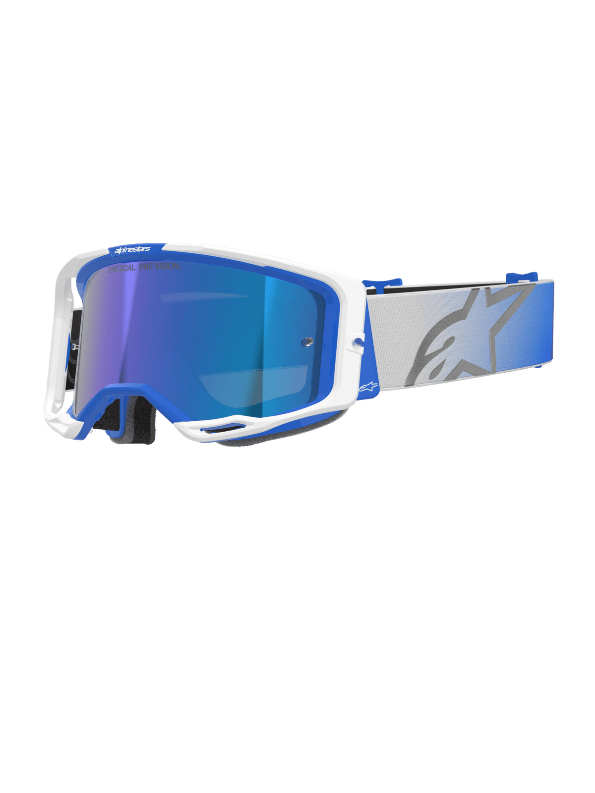 Alpinestars Vision 8 Corp Crossbril – Blauw wit spiegel blauw