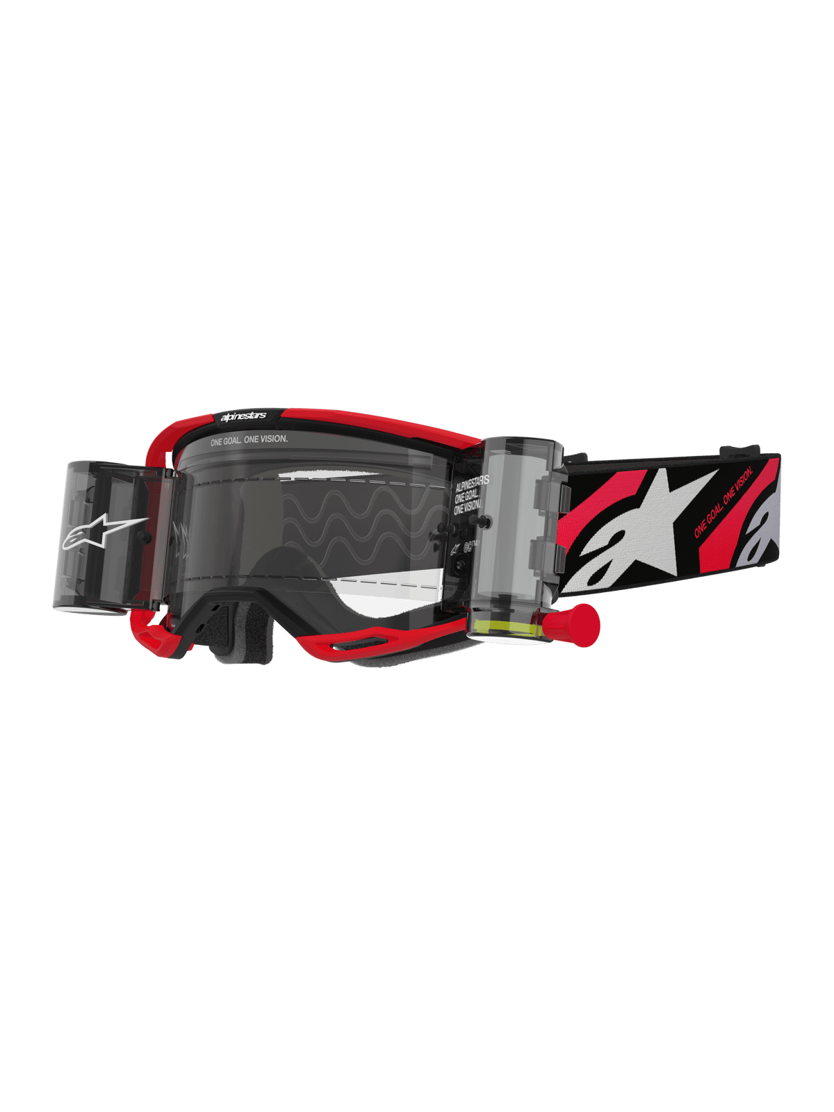 Alpinestars Vision 8 Luar Crossbril Roll Off – Rood zwart helder afrolbaar - MxProStoreParts