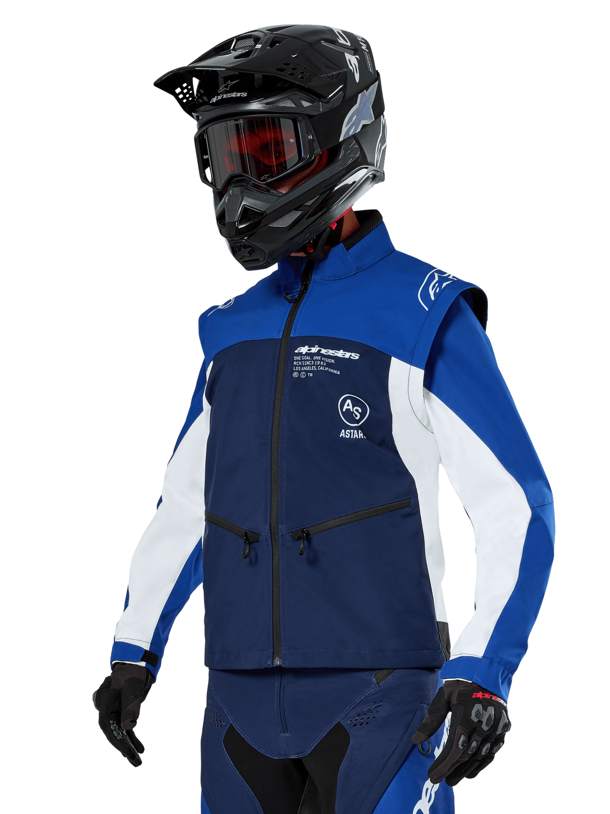 Alpinestars Lite-Dura Softshell-Jacke – Marineblau Hellblau Weiß - MxProStoreParts