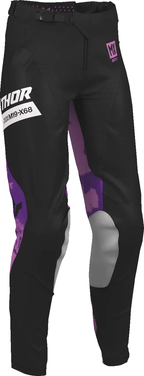 THOR Launchmode Bleach dames crossbroek – Zwart/Paars/Wit