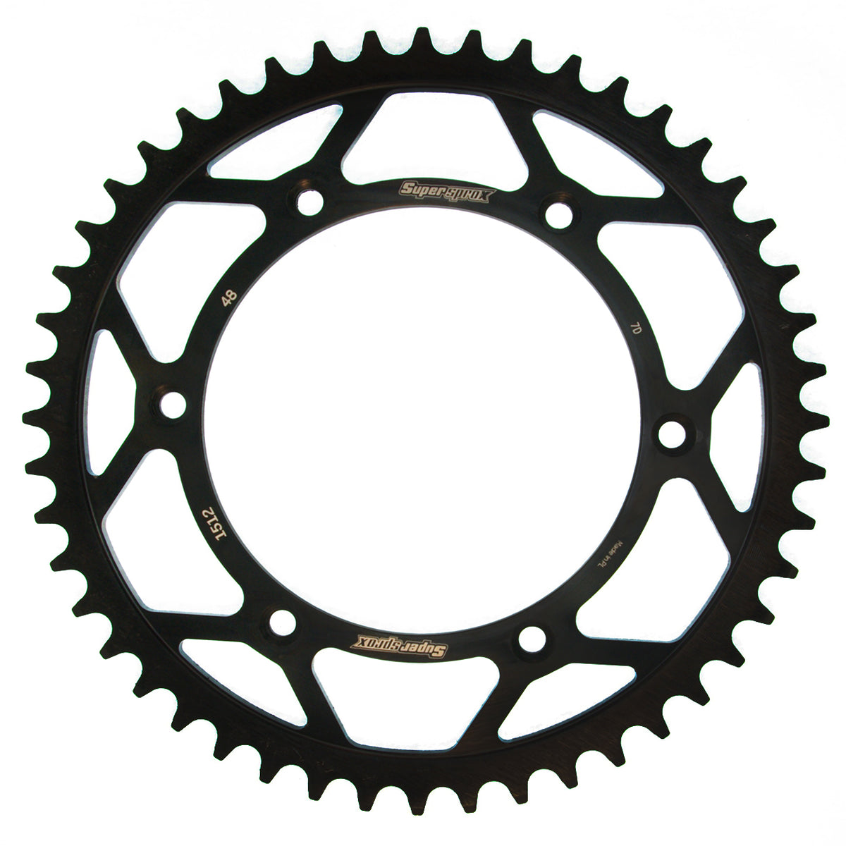 Supersprox Steel Rear sprocket Beta/GasGas/Husqv. Black 48 – RFE-1512:48-BLK - MxProStoreParts