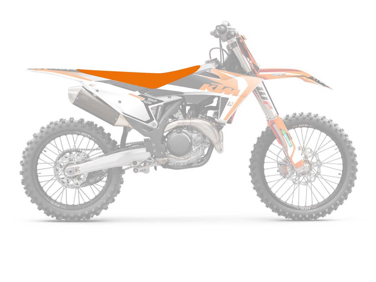 BLACKBIRD RACING Pyramid oranje zadelhoes — voor o.a. KTM SX 85 17/14 (2025–2026)
