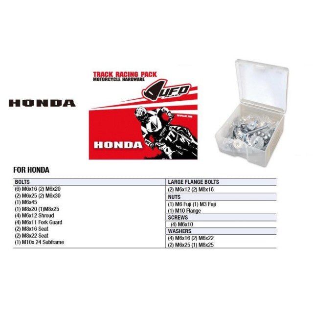 UFO Hardware Track Racing pack Honda CR/CRF All – AC02202 - MxProStoreParts