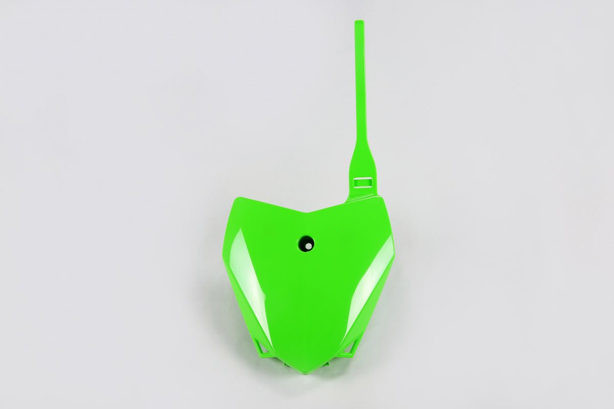UFO Front Number Plate KLX110 10- Green 026 - MxProStoreParts