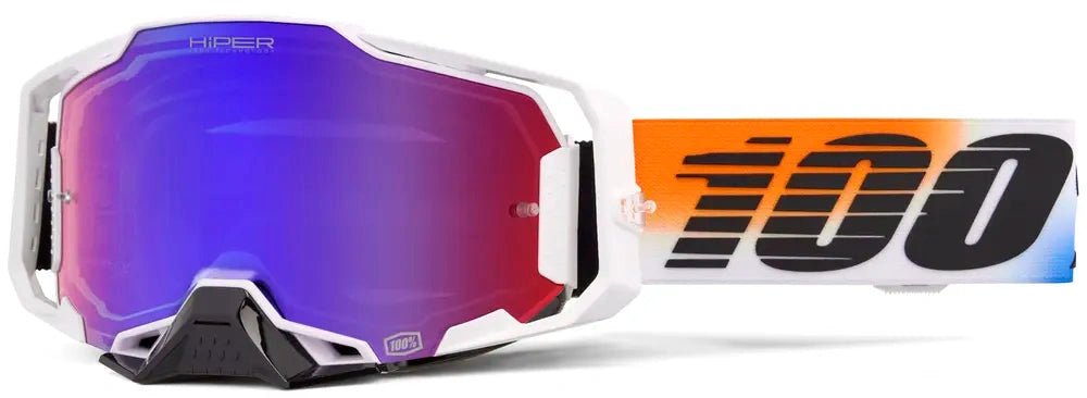 100% Armega Hiper United Brille – Spiegellinse Rot/Blau – MxProStoreParts