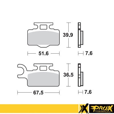 ProX Front Brake Pad KX65 '00-16 + RM65 '03-05 - MxProStoreParts