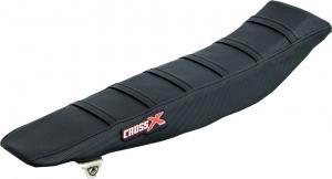 Cross X Zadelbezug Schwarz mit schwarzen Streifen Yamaha YZ 125/250 2002 - 2021 - MxProStoreParts
