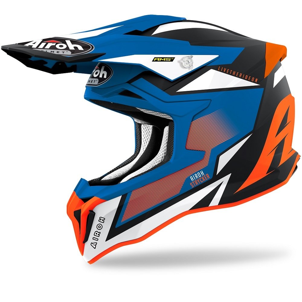 Airoh Helmet Strycker Axe orange/blue matt L – STKA18 - MxProStoreParts