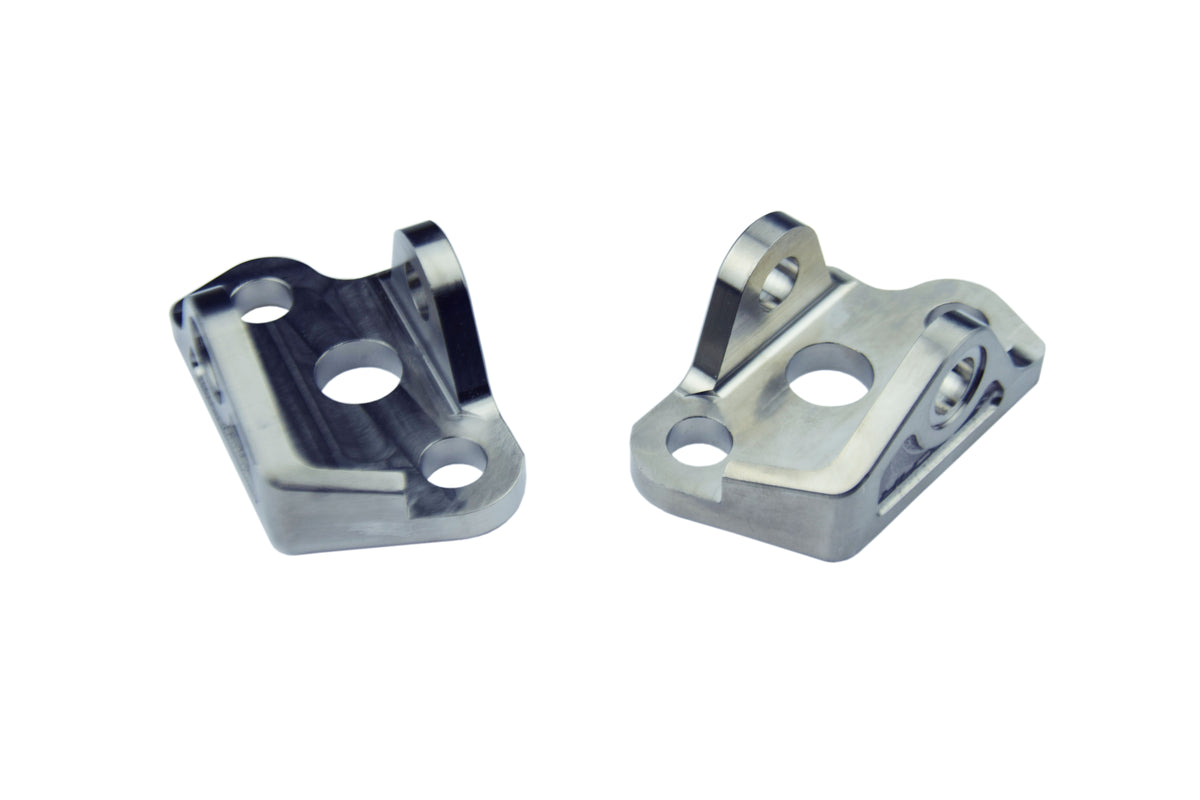 Scar Titanium Foot Peg Mount Brackets - YZ125/250 titanium Gr5-Ti