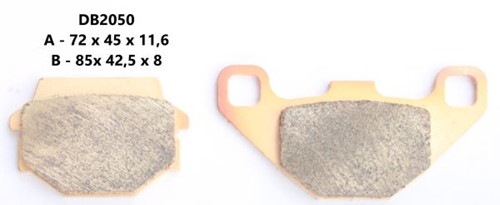 Delta Braking Front/Rear brake pads DB2050 Type D