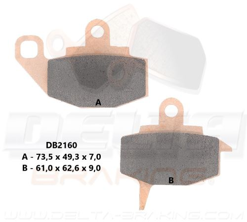 Delta Braking Sintered Front brake pads DB2160 type D