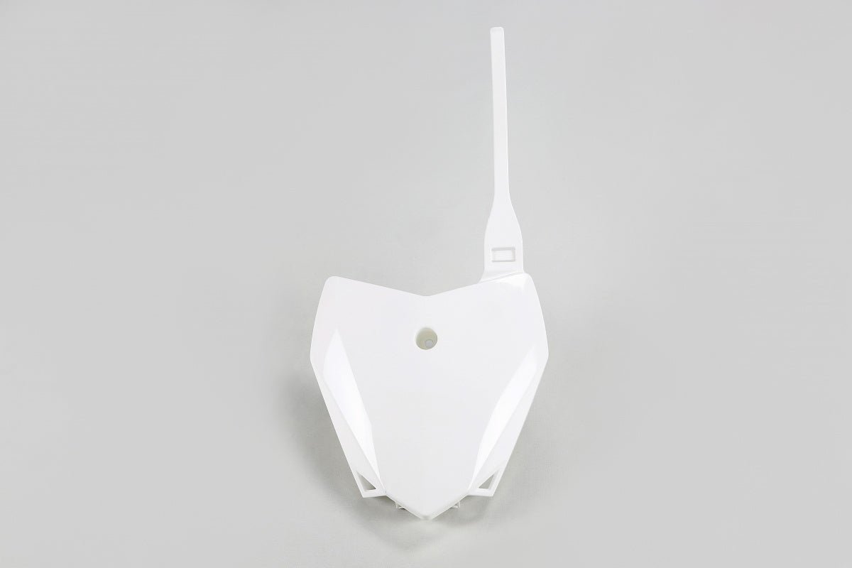UFO Front Number Plate KLX110 10 - White 047 - MxProStoreParts