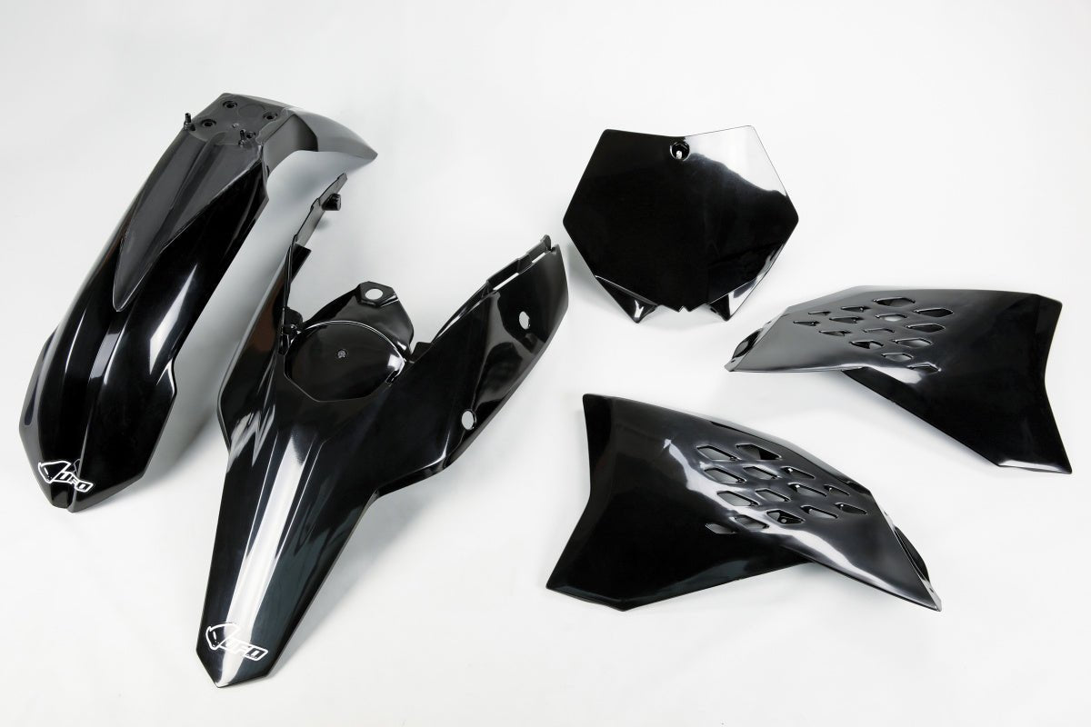 UFO Plastic kit 4-parts Black KTM SX/SXF125-525 07-08 - MxProStoreParts