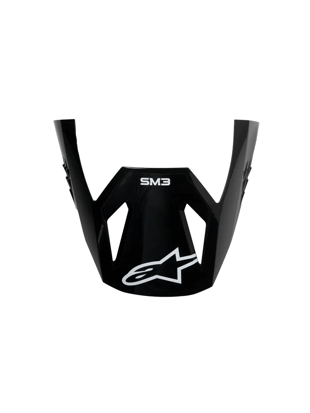 Alpinestars S-M3 Solid helmklep – Zwart glanzend - MxProStoreParts