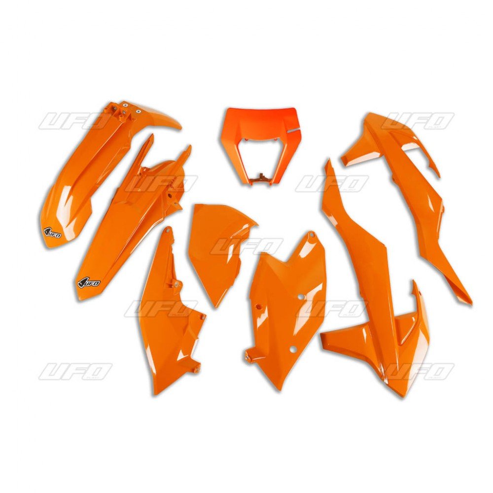 UFO Plastic kit 6-parts Orange 127 KTM EXC/EXC-F 125-450 17-19 - MxProStoreParts