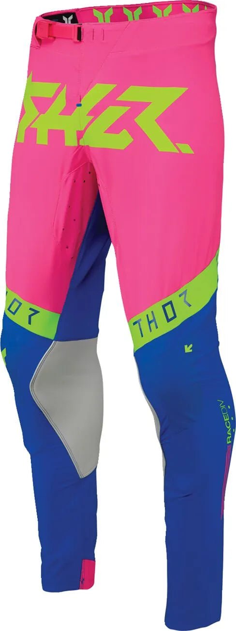 THOR Sportmode Flite crossbroek – Roze/Blauw/Fluogeel