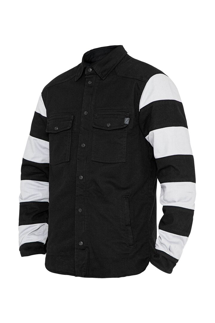 JOHN DOE Motoshirt herenjas zwart/wit 5XL - MxProStoreParts