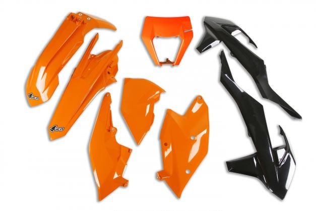 UFO Plastic kit 6-parts original 999 KTM EXC/EXC-F 125-450 17 & 19 - MxProStoreParts