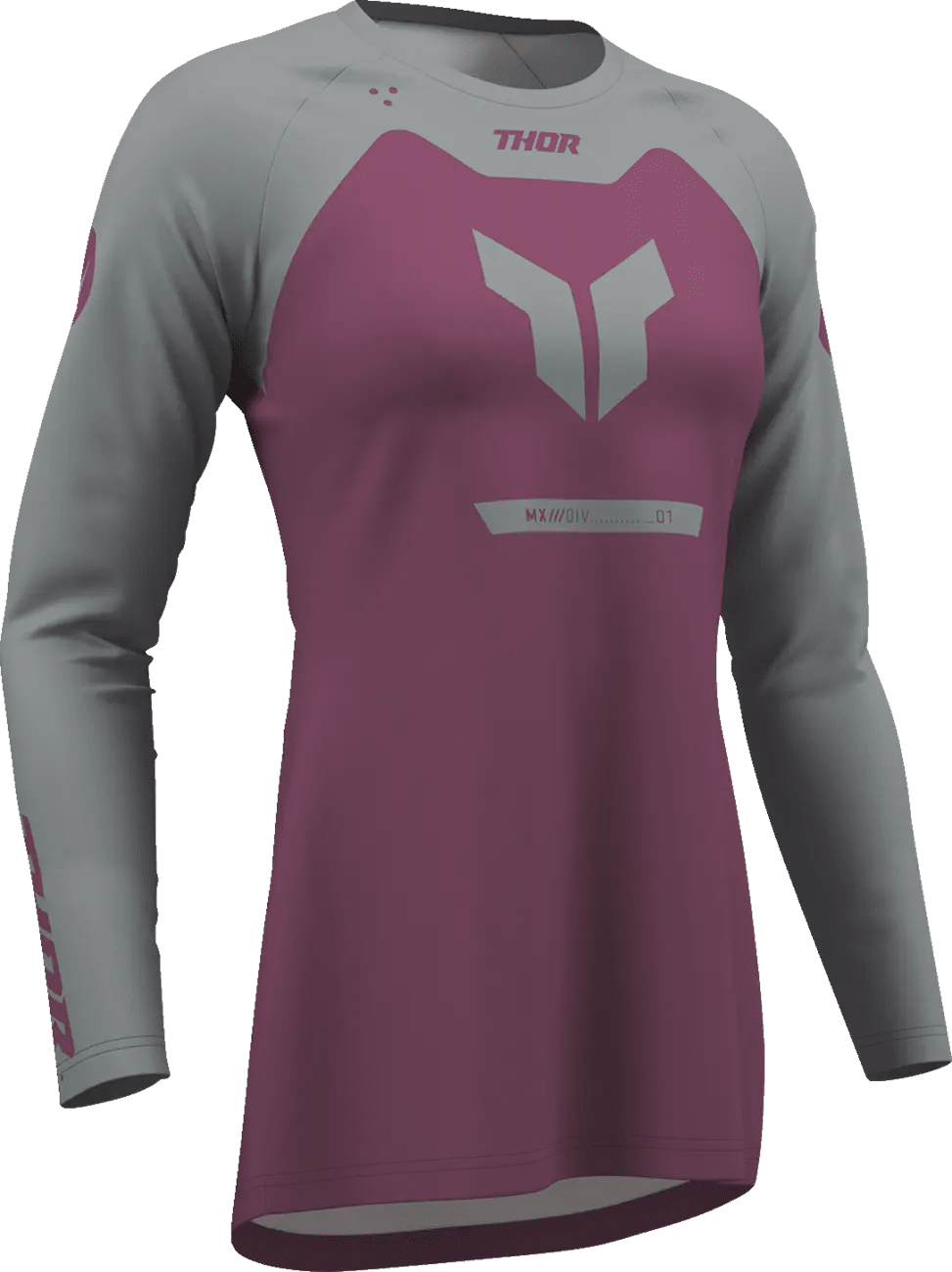 THOR Dames Ridemode Menace crossshirt – Grijs/Paars