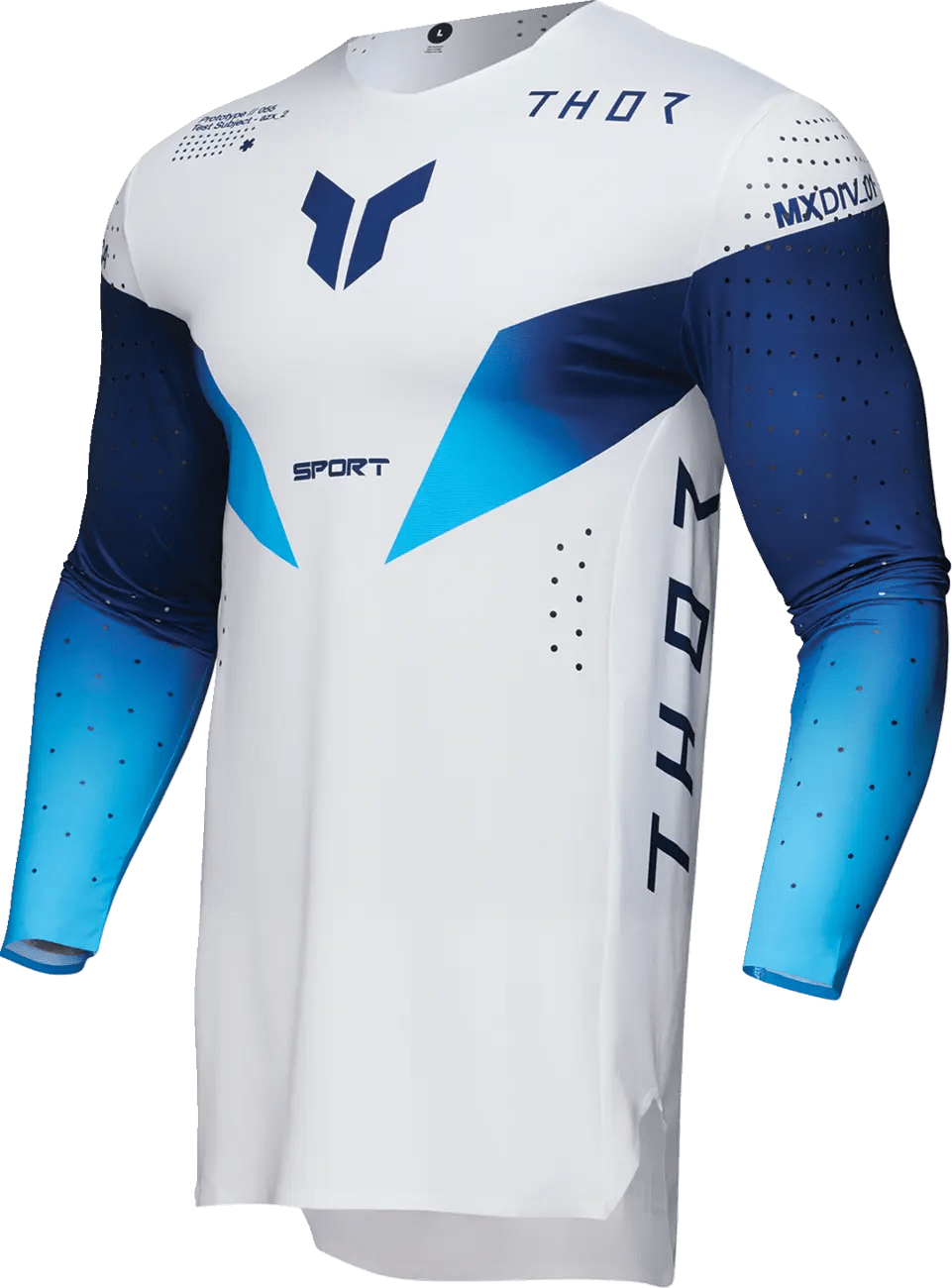 THOR Sportmode Strike crossshirt – Navy/Blauw/Wit