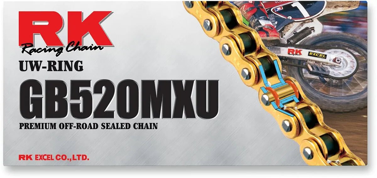 RK 520 MXU UW link chain gold GB520MXU-118-CL - MxProStoreParts