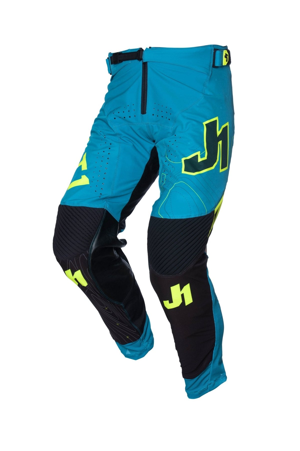 Just1 J-Flex 2.0 Frontier cross pants petrol black/fluorescent yellow - MxProStoreParts
