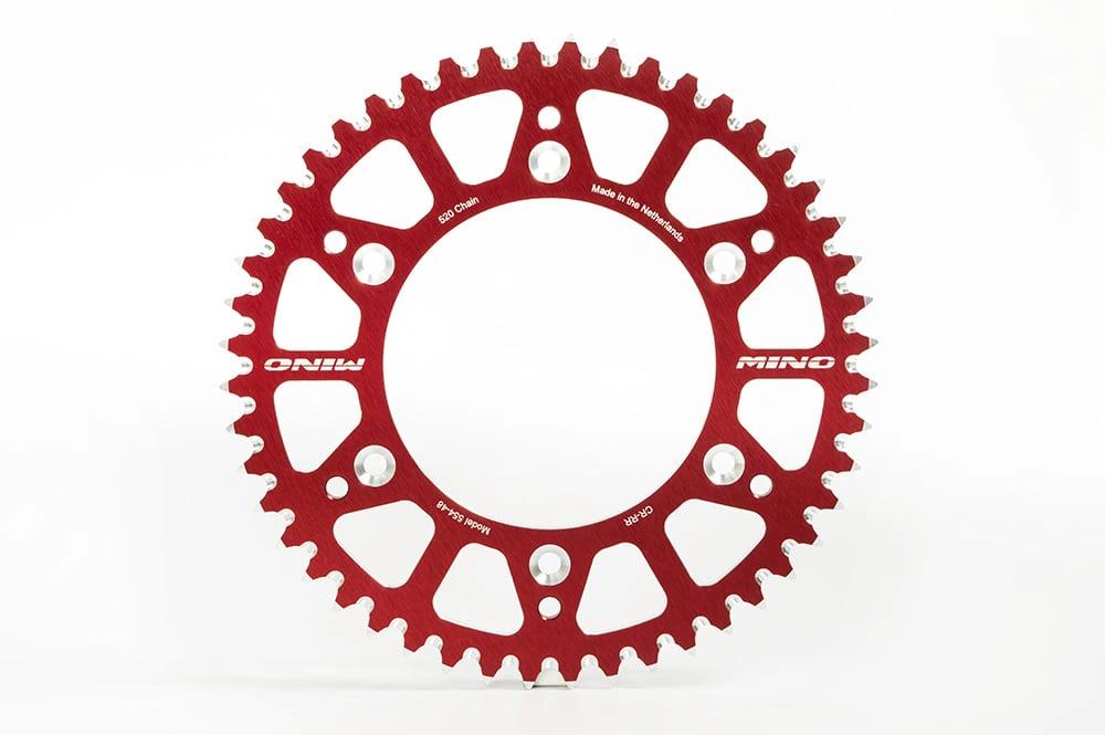 Mino achtertandwiel 51 tands aluminium rood KTM SX/SX - F/EXC/EXC - F 90 - & Husqvarna TC/FC/FE/TE 125/150/250/350/450/501 14 - MxProStoreParts