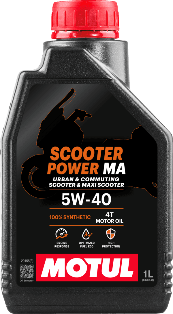 Motul Scooter Power 4T MA 5W-40 motorolie – 1 liter - MxProStoreParts
