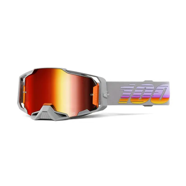 100% Armega crossbril grijs/oranje – spiegellens