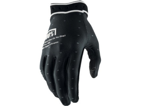 100% Ridefit Handschuhe, Schwarz, Größe L, Kollektion 2026