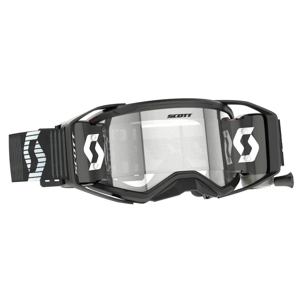 Scott Goggle Prospect 2.0 Super WFS Schwarz/Weiß Clear Works Doppelscheibe ( 50 mm Roll Off ) - MxProStoreParts