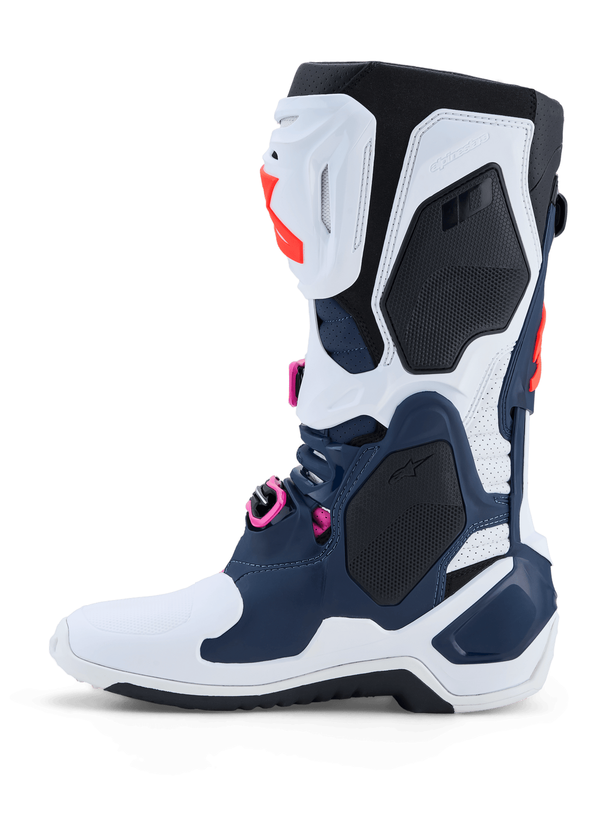 Alpinestars Tech 10 Supervented Botas de cross – Azul oscuro / Blanco / Negro / Fucsia - MxProStoreParts
