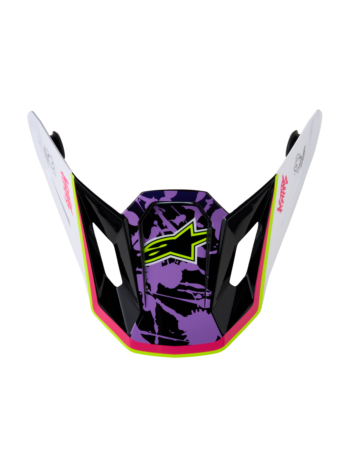 Alpinestars S-M7 Blaster Vizier – Paars Roze Wit Glans