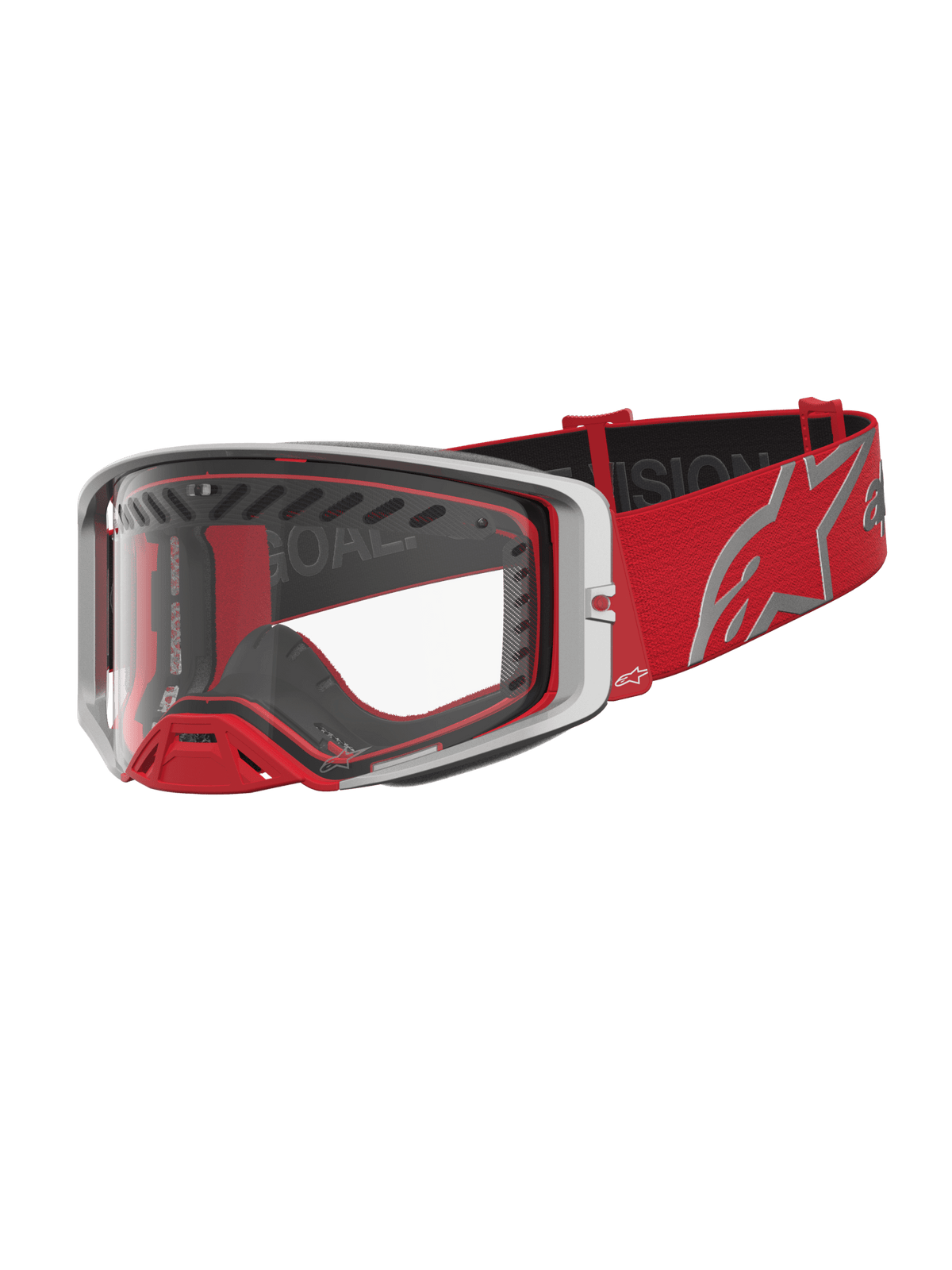 Alpinestars Supertech Dura Air Fluid Cross Goggles – Red Silver Clear - MxProStoreParts