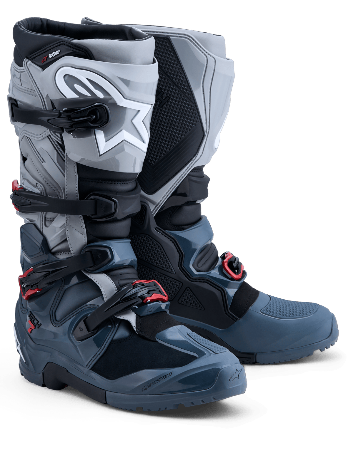 Alpinestars Tech 7 Enduro Drystar® Boots 2027 – Dark Grey Mid Grey Bright Red - MxProStoreParts