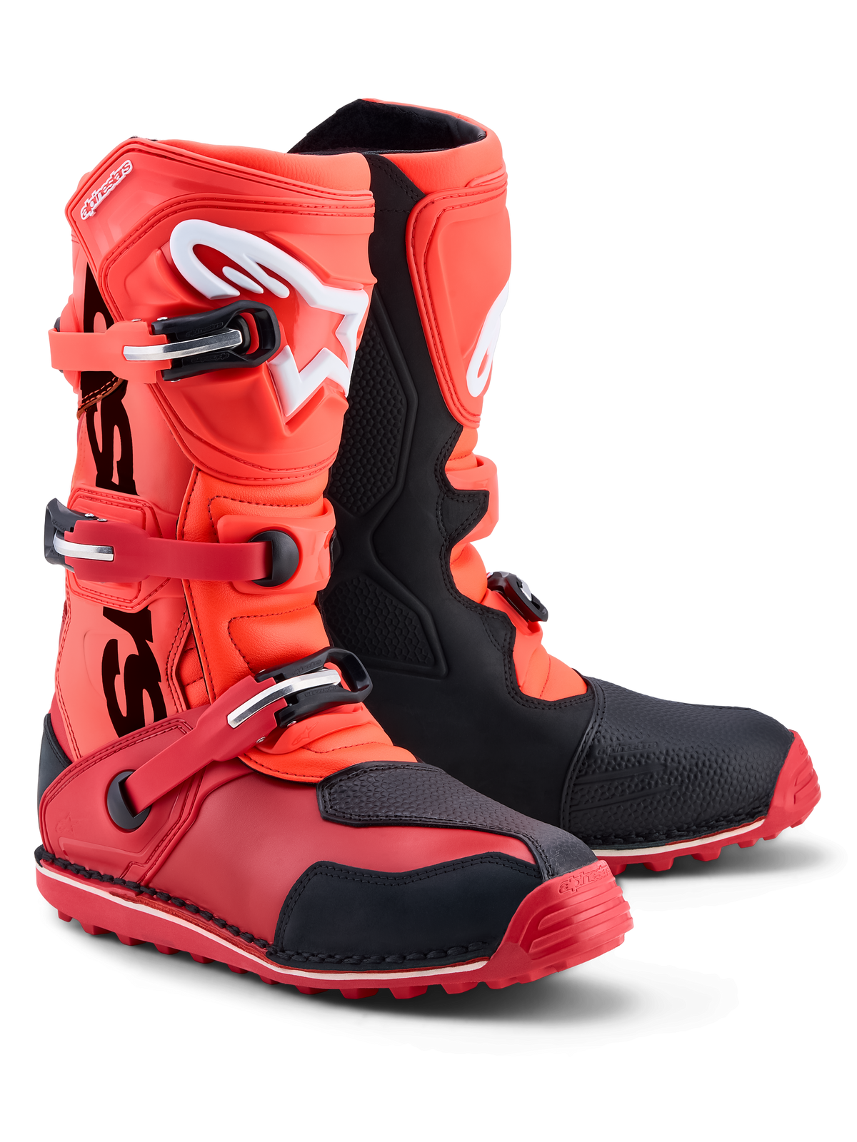 Alpinestars Tech-T Laarzen – Rood Fluo Zwart Bright Rood