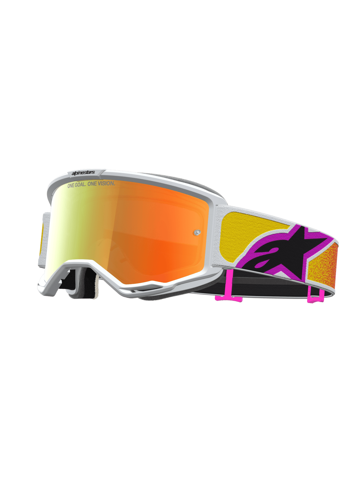 Alpinestars Vision 5 Lunette Cross Drag – Orange-Red, Miroir Rouge - MxProStoreParts