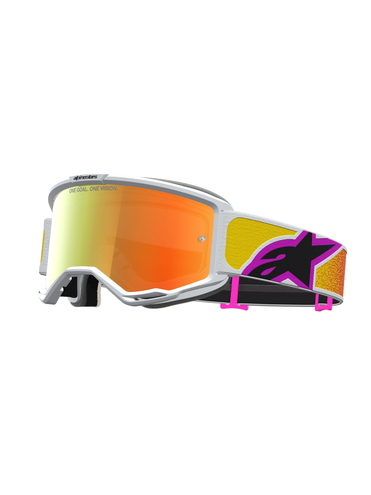 Alpinestars Vision 5 Drag Crossbril – Oranje Rood Spiegel Rood