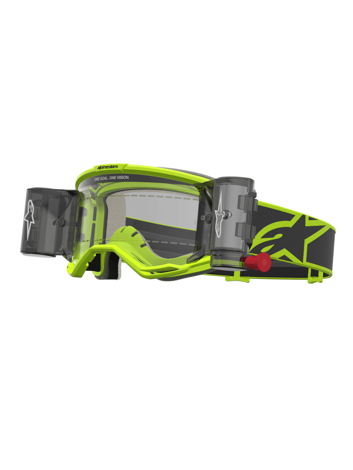 Alpinestars Vision 5 Rora Roll Off Gafas de Cross – Amarillo Flúo Negro Transparente - MxProStoreParts