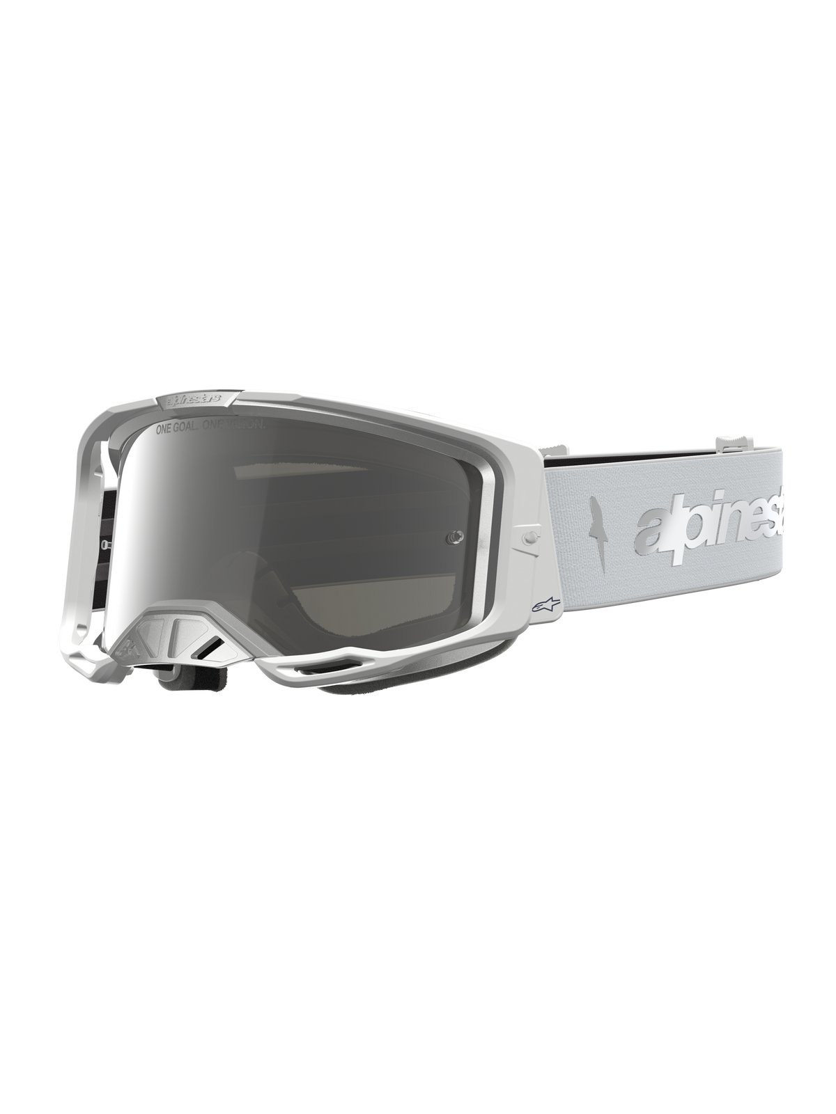 Alpinestars Vision 8 Amber Spiegel Crossbril – Wit Zilver Spiegel Zilver