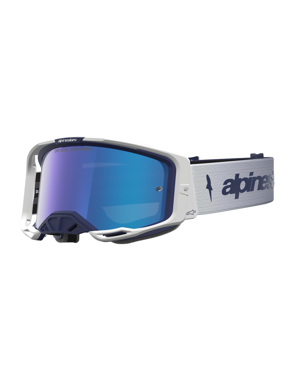 Alpinestars Vision 8 Amber Spiegel Crossbril – Navy Wit Spiegel Blauw