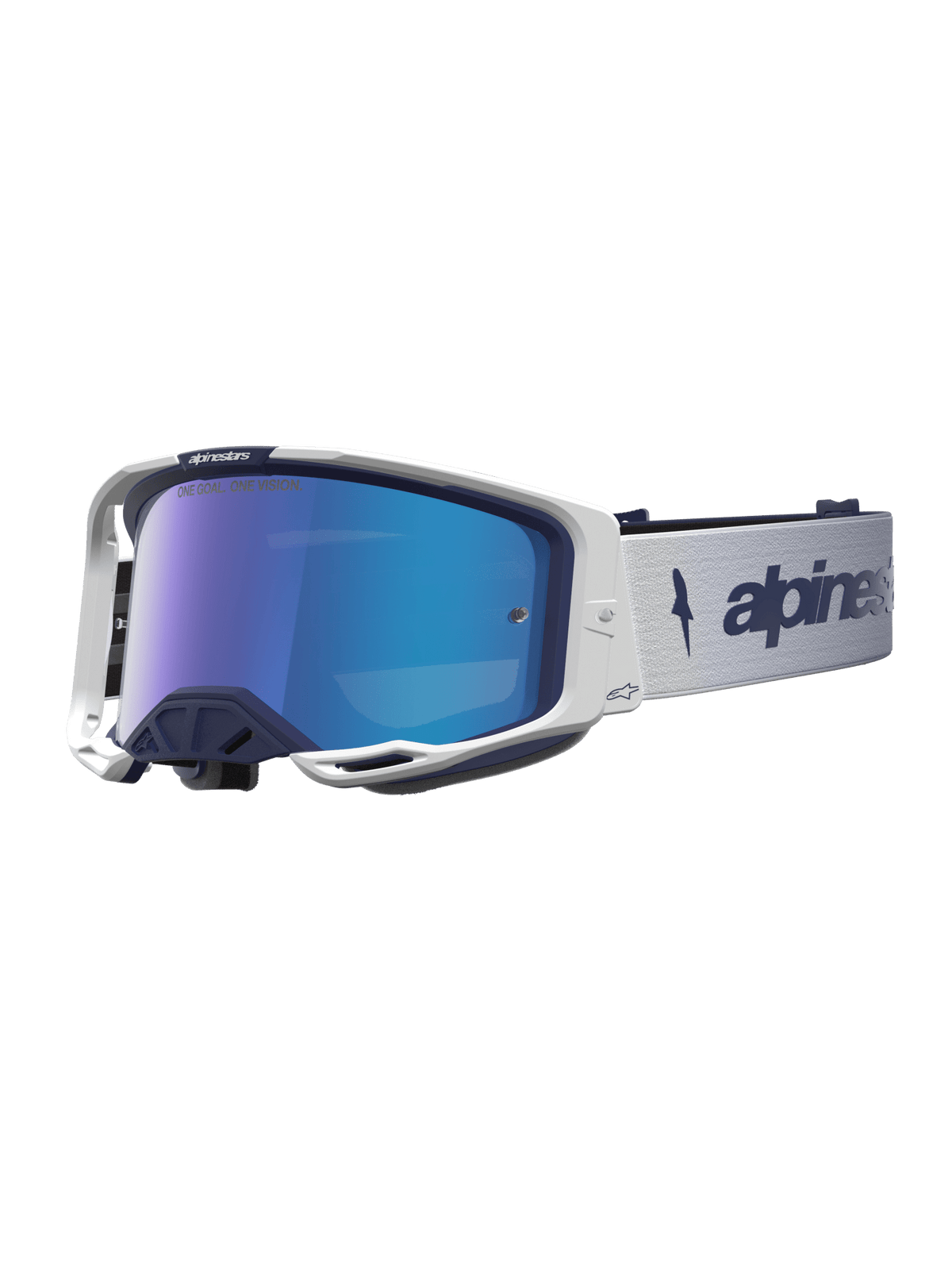 Alpinestars Vision 8 Amber Mirror Cross Goggles – Navy White Blue Mirror - MxProStoreParts